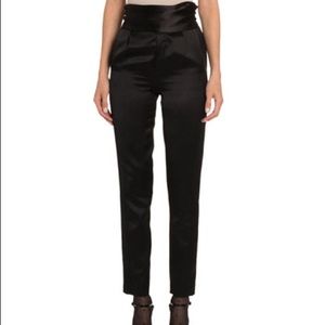 SILK authentic Valentino black dress pants trousers capri ankle jean work sz 10